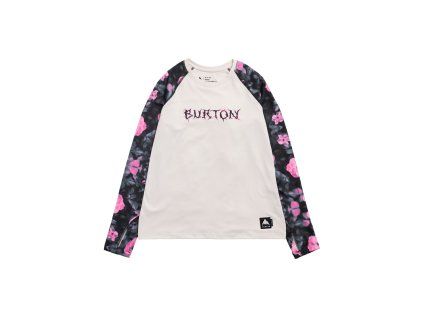 Dámské Termoprádlo Burton Roadie Base Layer Tech T-Shirt Shockwave Floral/Stout White