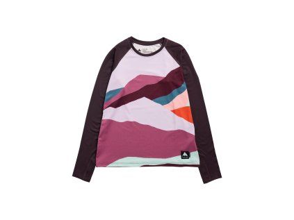 Dámské Termoprádlo Burton Roadie Base Layer Tech T-Shirt Horizon/Bear Hug Brown