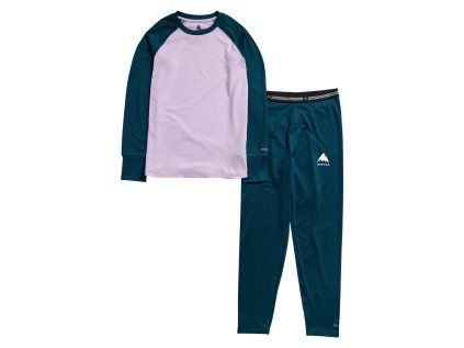 Dětské Termoprádlo Burton Midweight Base Layer Set Atlantic Teal/Moondust Purple